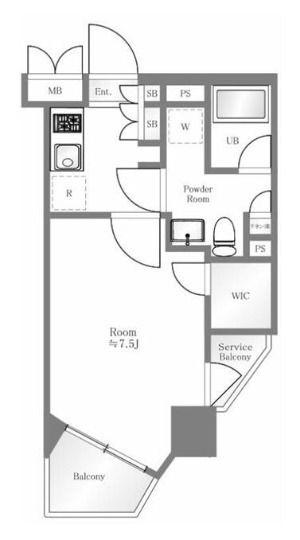 川崎市中原区市ノ坪のマンション(間取り)