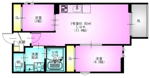 川崎市中原区上丸子山王町１丁目のアパート