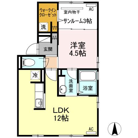ロゼ　トレフルB棟