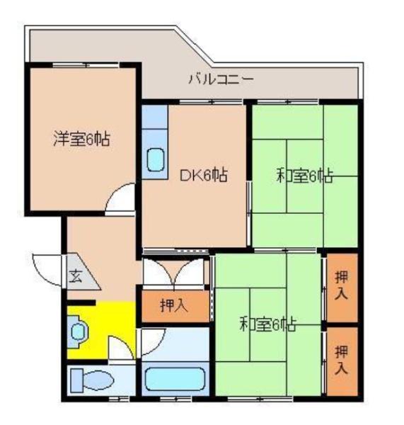 野中コーポ(間取り)