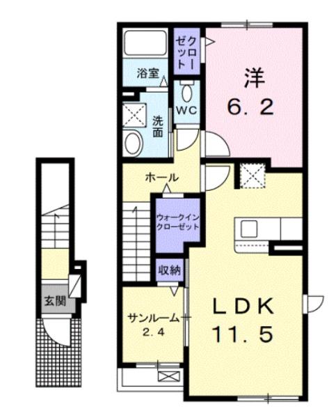 カームタイム Ⅱ(間取り)