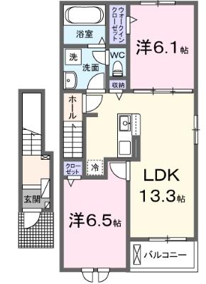 宮崎市恒久4丁目のアパート(間取り)