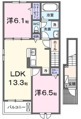 宮崎市恒久4丁目のアパート(間取り)