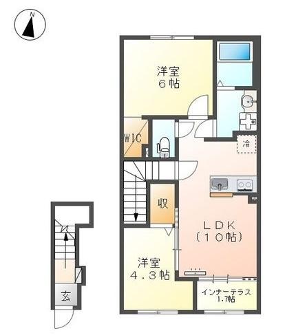 宮崎市大工３丁目のアパート