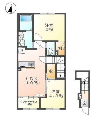 宮崎市大工３丁目のアパート
