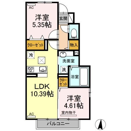 フローリッシュ下北方B棟