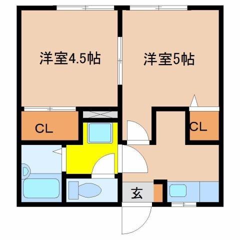 宮崎市吉村町宮ノ前のアパート(間取り)