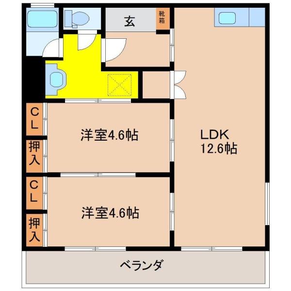 宮崎市江平西1丁目のマンション(間取り)
