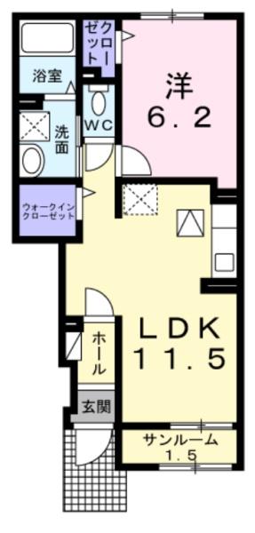 カームタイム Ⅱ(間取り)