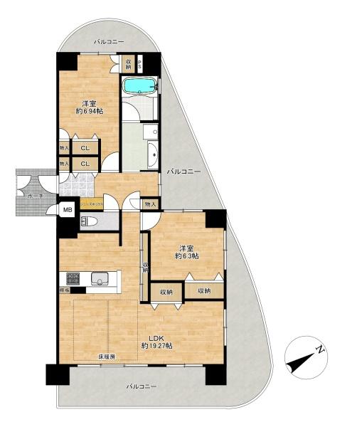 ネバーランド北梅田(間取り)