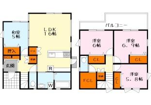 若竹町6号棟貸家
