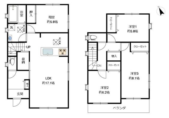 大津市雄琴５丁目の貸家