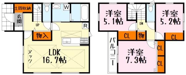野郷原1丁目貸家