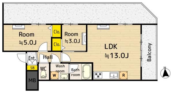 IsleGrandeNakanoNorthDue(間取り)