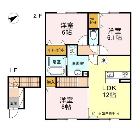 クレールフラッツ青森篠田　Ａ