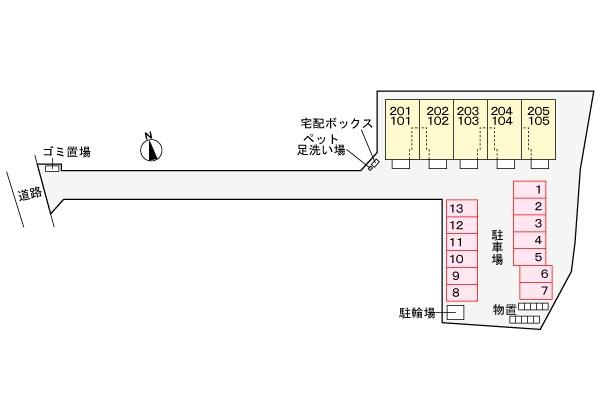 ヴィラ ハナブサ3番館(駐車場)