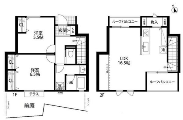 目黒区目黒本町５丁目のテラスハウス