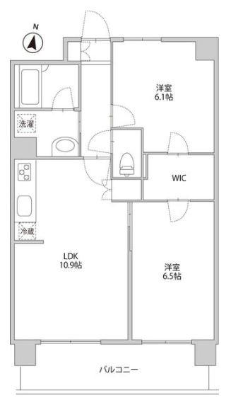 世田谷区弦巻4丁目のマンション(間取り)