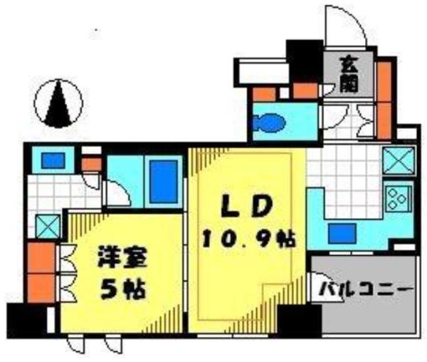 中野区東中野1丁目のマンション(間取り)