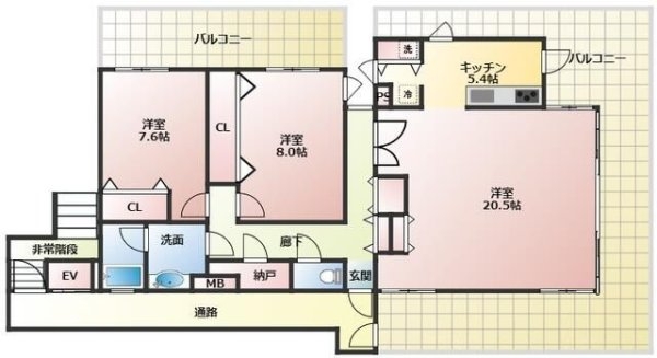 イーストヴァリュー弦巻(間取り)