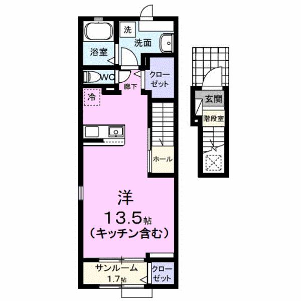 笛吹市石和町川中島のアパート