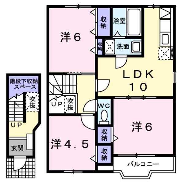 南アルプス市古市場のアパート