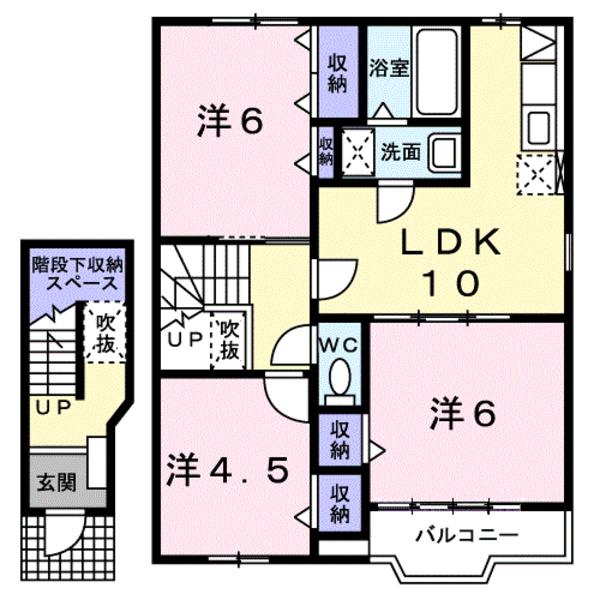 笛吹市一宮町一ノ宮のアパート