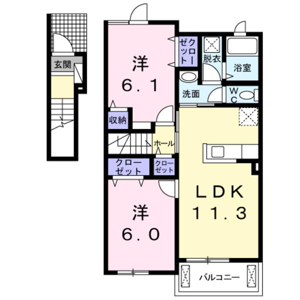 甲府市新田町のアパート