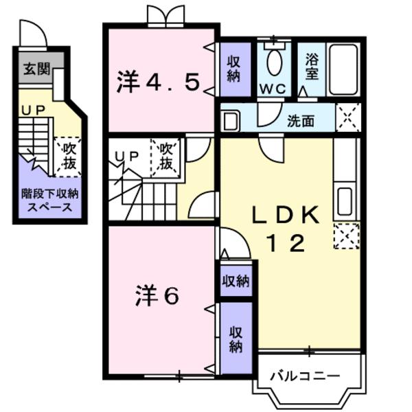南アルプス市下宮地のアパート