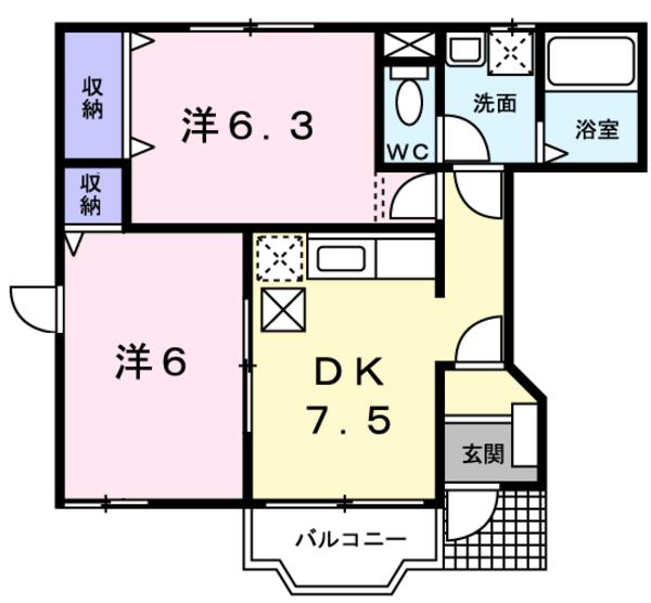 甲府市中小河原町のアパート