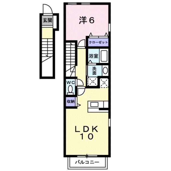 笛吹市石和町市部のアパート