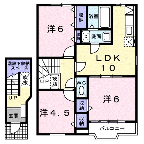 笛吹市一宮町一ノ宮のアパート