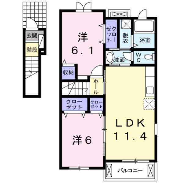 笛吹市石和町八田のアパート