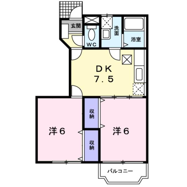 南アルプス市下宮地のアパート