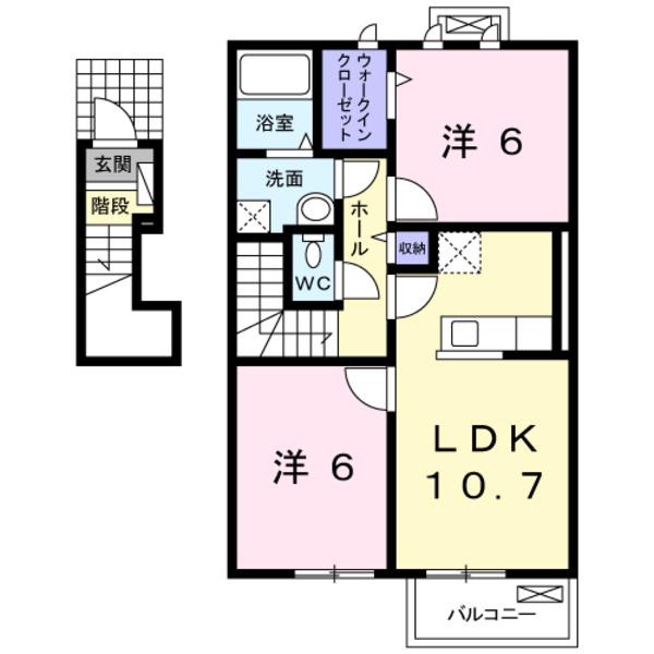 南アルプス市寺部のアパート
