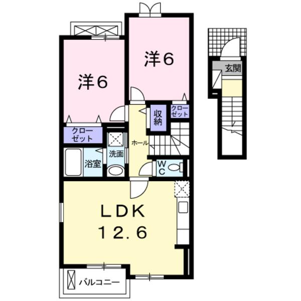 韮崎市藤井町北下條のアパート