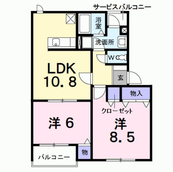 甲斐市牛句のアパート