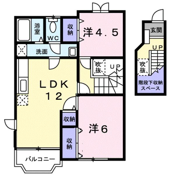 南アルプス市下宮地のアパート