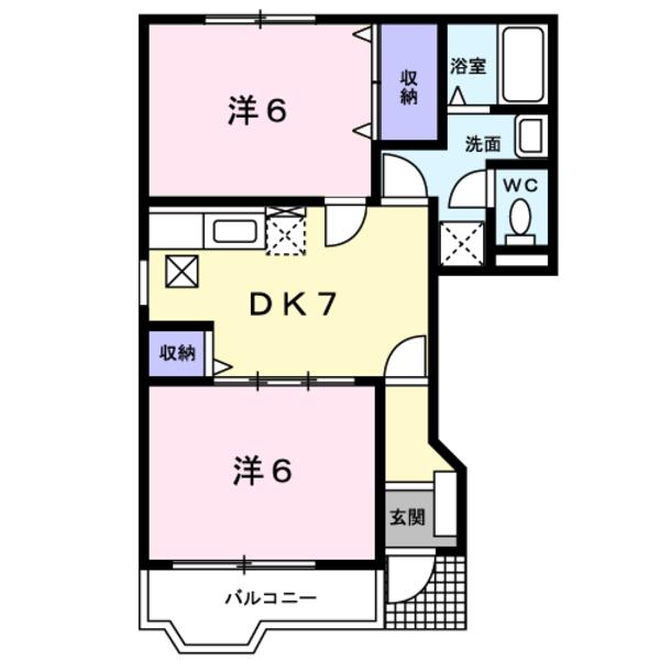 南アルプス市六科のアパート
