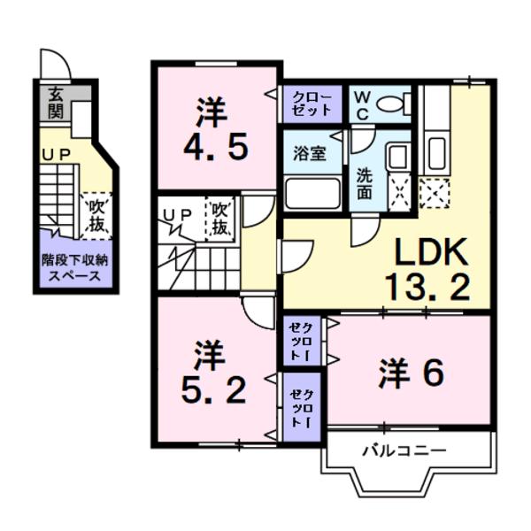 甲州市塩山小屋敷のアパート