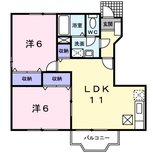 中巨摩郡昭和町清水新居のアパート