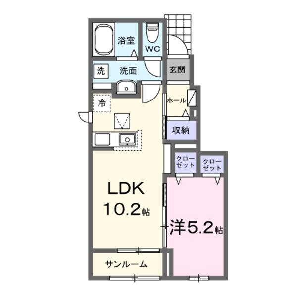 甲斐市富竹新田のアパート