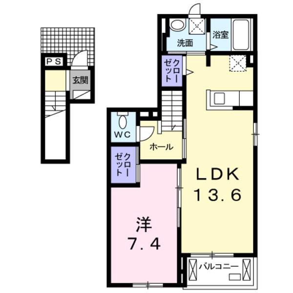 甲府市蓬沢１丁目のアパート