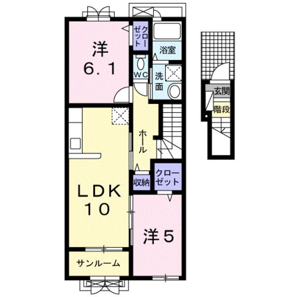 南アルプス市古市場のアパート