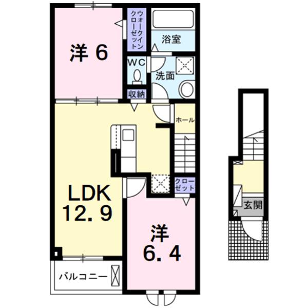 都留市大原のアパート