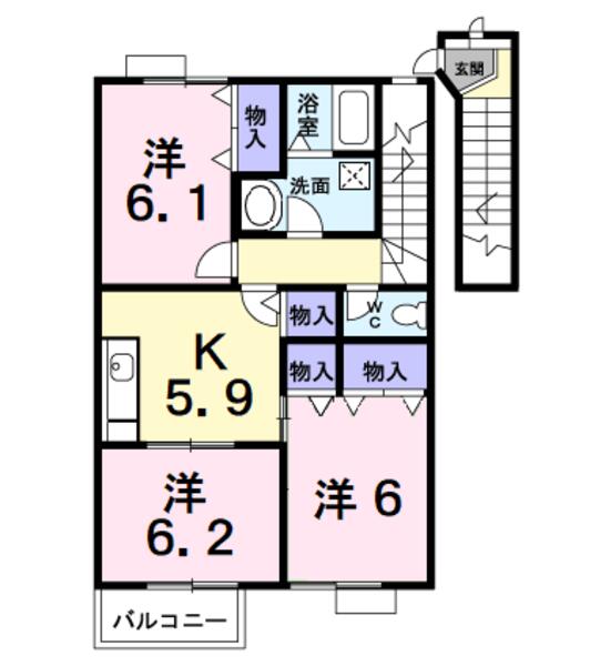 甲府市国母８丁目のアパート