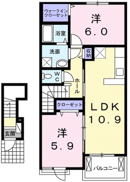 南アルプス市寺部のアパート
