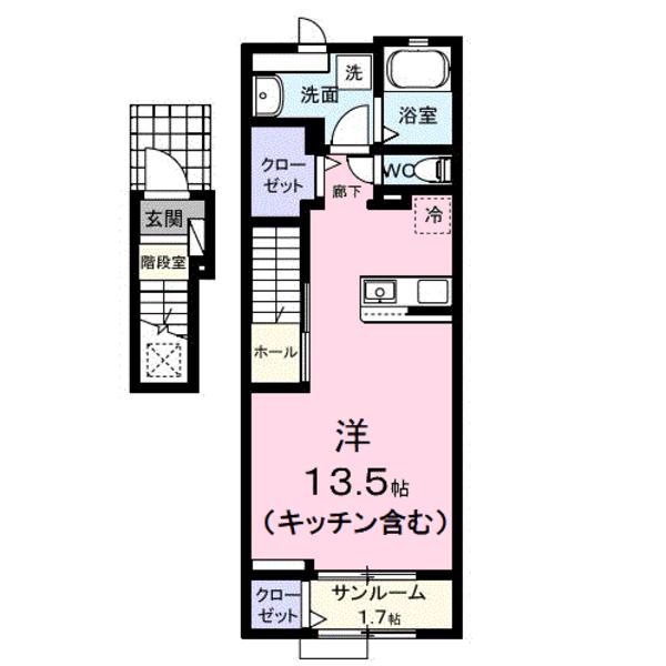 笛吹市石和町川中島のアパート