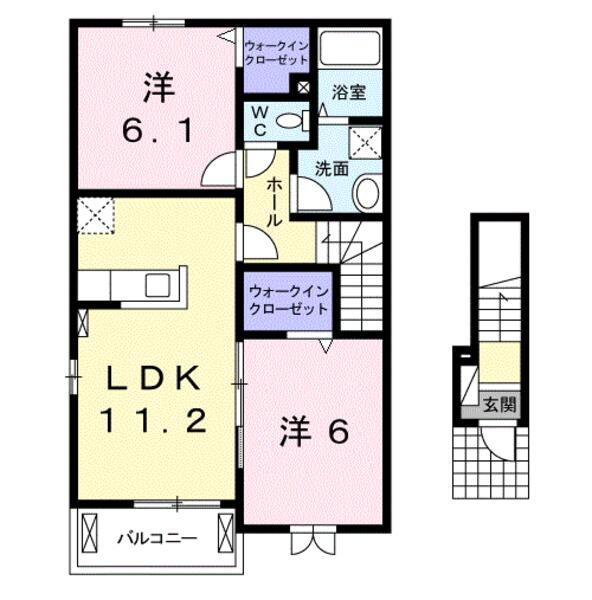 韮崎市藤井町北下條のアパート
