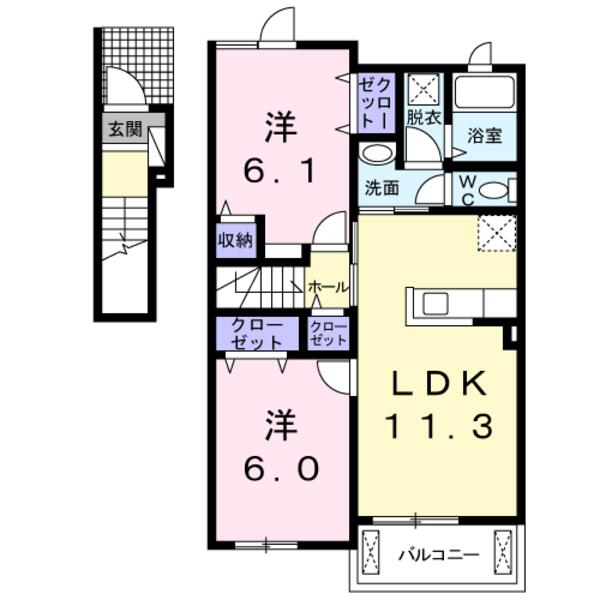 中巨摩郡昭和町飯喰のアパート